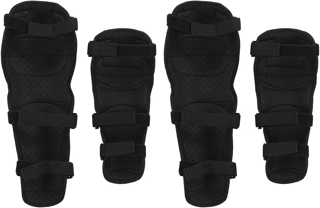 4PCS Knee Pads Elbow Pads Stainless Steel Motorcycle Elbow Knee Shin Guards Protector For Motorcycle Cycling Mountain Biking