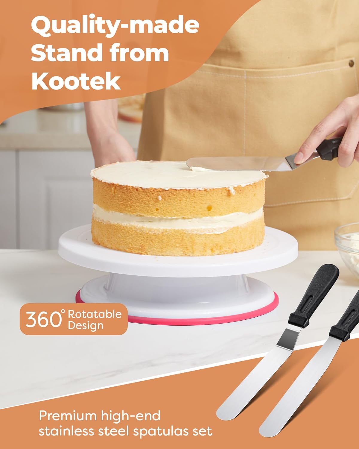 Cake Decorating Supplies, 700PCs Cake Decorating Kit 3 Springform Cake Pans, Cake Turntable, Numbered Piping Icing Tips, Chocolate Mold,Leveler, Baking Supplies Cupcake Liner & more Baking Stuff