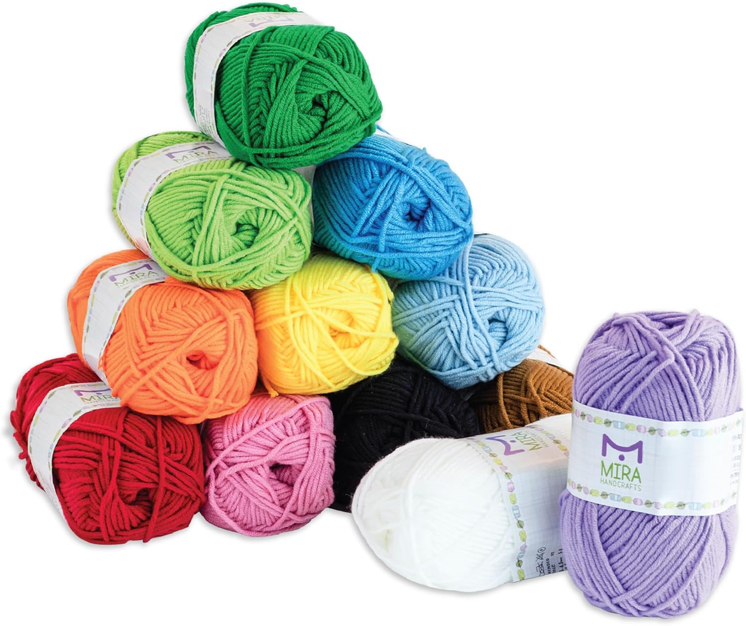 24 Pcs 4 Ply Combed Milk Cotton Yarn Crochet Yarn Acrylic Yarn Knitting Wool 24Pcs x 25g Crochet Kits for Beginners Adults Wool for Crochet Knitting and Crafts Multi-Color