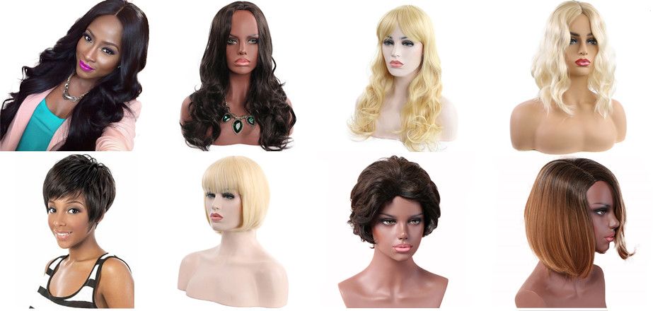 YW-RM1396-Black wave long curly hair, high-temperature silk headband with rose mesh, popular wig for women in Europe and America