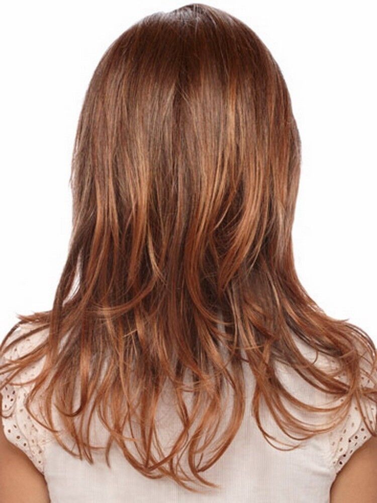 YW-RM1312-Personalized gradient European and American wig with a slightly split hairstyle, European wig with slightly curly long hair, women's fake headband