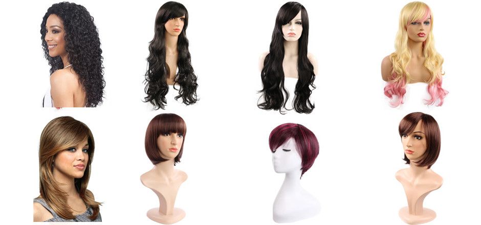 YW-RM1312-Personalized gradient European and American wig with a slightly split hairstyle, European wig with slightly curly long hair, women's fake headband