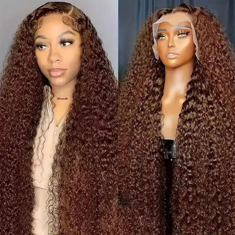 HX-XQ555 European and American fashion front lace wigs long curly hair African small curly chemical fiber headpiece