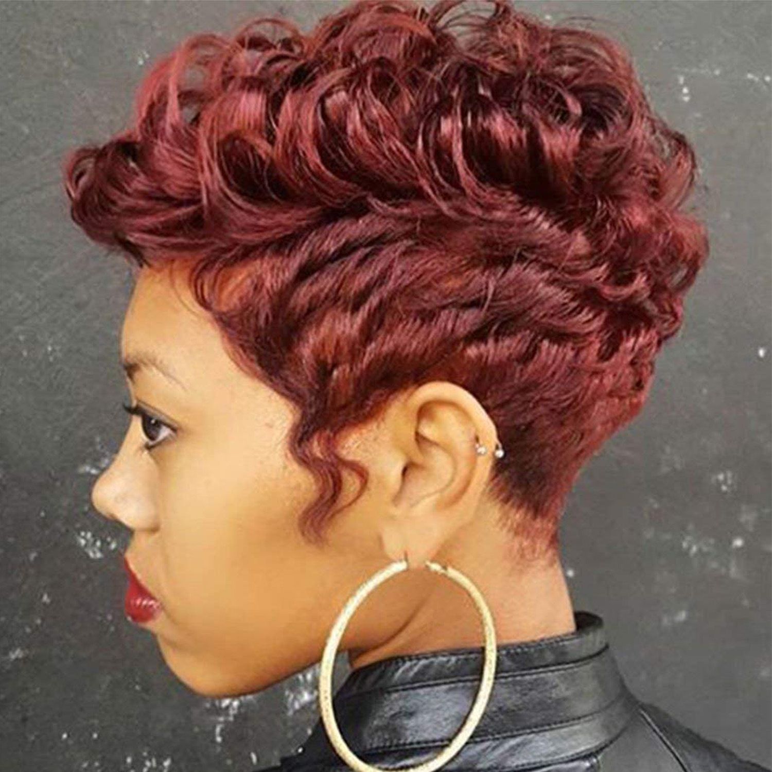 YW-WIG-301-Christmas gift hot sale fashion wig african short curly synthetic braid hair