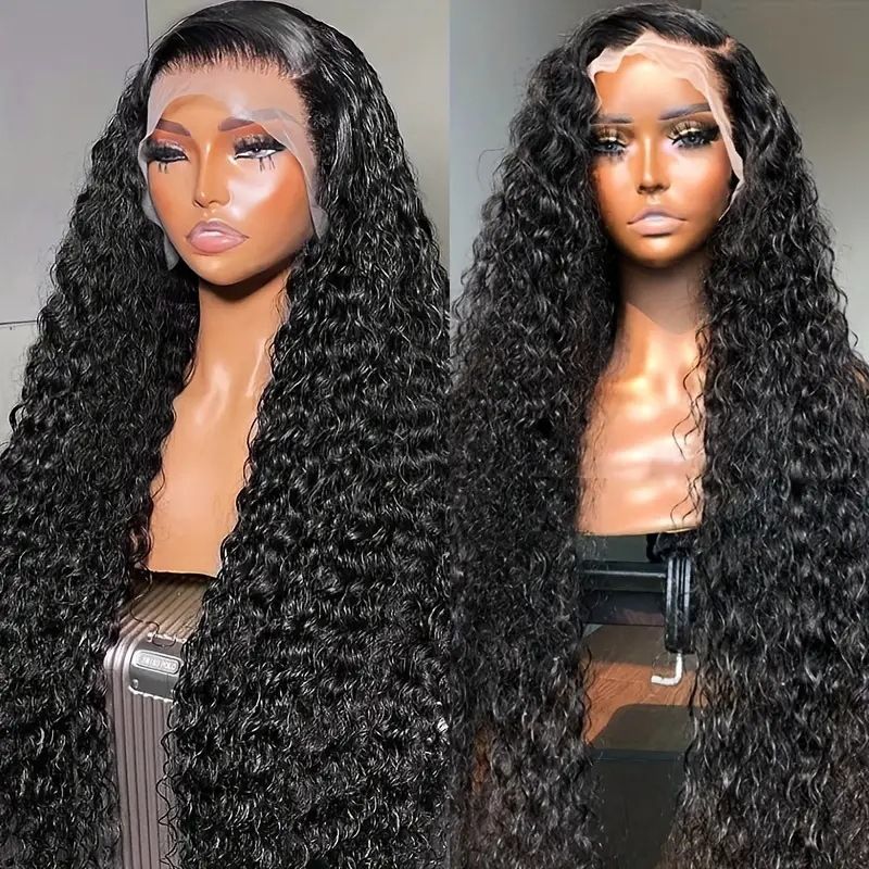 HX-M1447-Hot selling fashionable women's wig in Europe and America, front lace rose net small winding tube explosive head curly hair cover