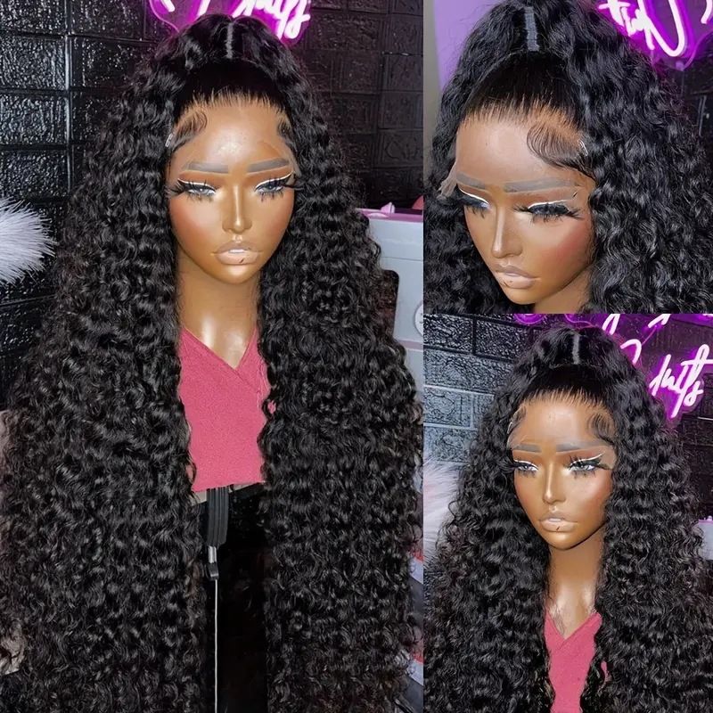 HX-M1447-Hot selling fashionable women's wig in Europe and America, front lace rose net small winding tube explosive head curly hair cover