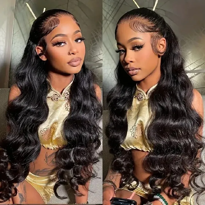 HX-M1604-Front lace women's fashionable wig, hot selling in Europe and America, big wave curly hair, synthetic headband