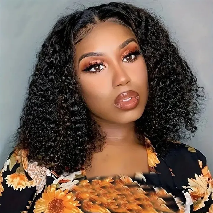 HXDJF-M1446-Hot selling lace 13 * 4 synthetic headband, European and American women's fashionable wig black hand wrapped tube small curly hair