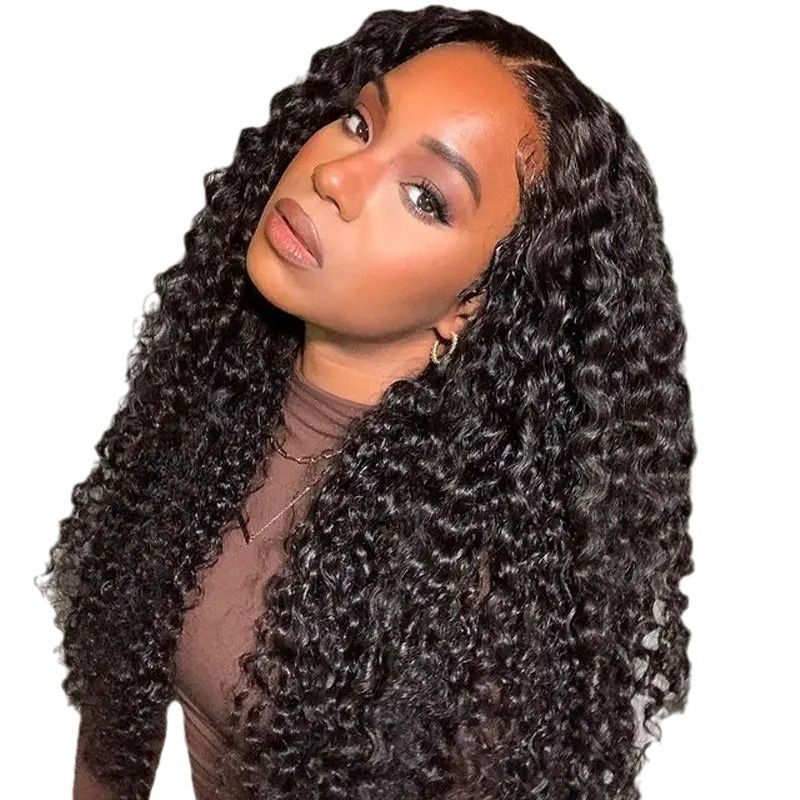 HXCJF-M1548-Hot selling European and American women's fashionable lace lace 13 * 4 wig small roll tube long roll hair cover