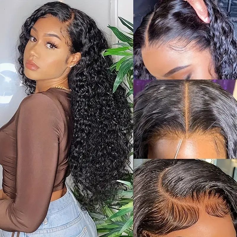 HXCJF-M1452-Fashionable women's synthetic headgear hot selling small roll front lace long curly hair