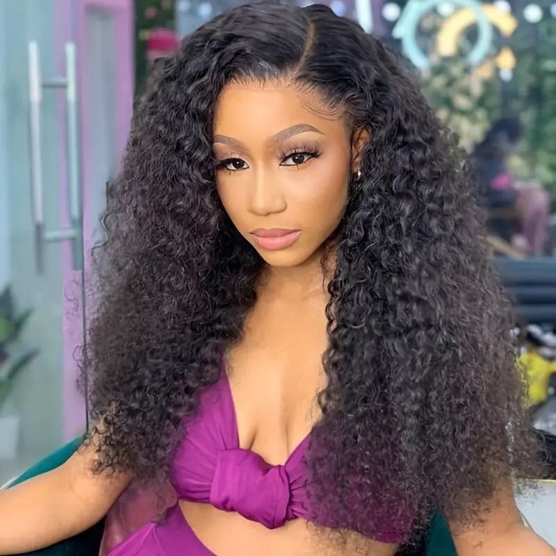 HXCJF-M1510-European and American women's fashionable small roll lace wig, small roll fluffy explosive head long roll hair cover