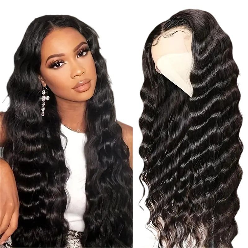 HXCJF-M1626-European and American women's fashionable synthetic hair cover, hot selling front lace small roll water ripple long curly hair
