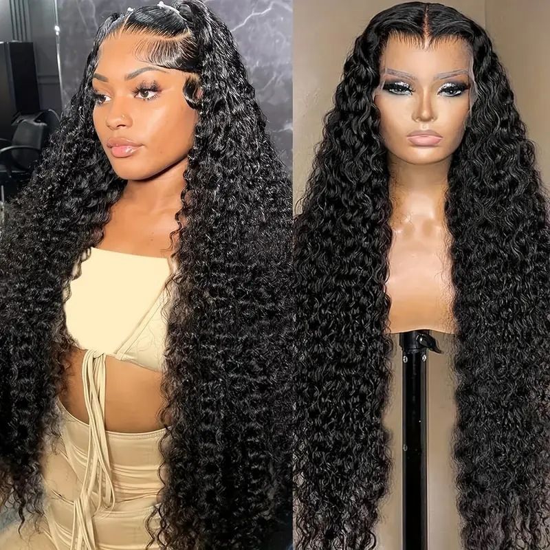 HXCJF-M1236-African female hot selling small curly tube explosive head long curly hair wig with lace 13 * 4 front wig