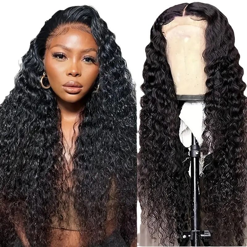 HXCJF-M1236-African female hot selling small curly tube explosive head long curly hair wig with lace 13 * 4 front wig