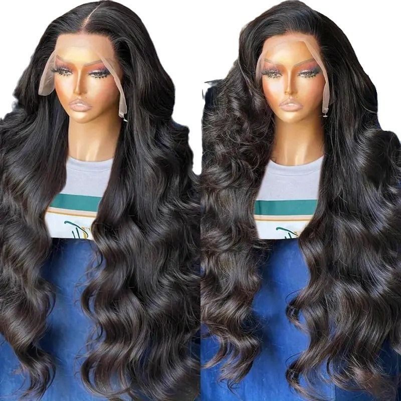 HXCJF-M1436-European and American women's fashionable big wave wig hot selling front lace  long curly hair wig