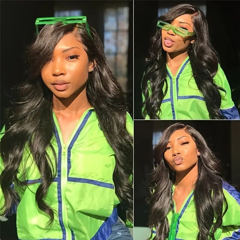 HXCJF-M1436-European and American women's fashionable big wave wig hot selling front lace  long curly hair wig