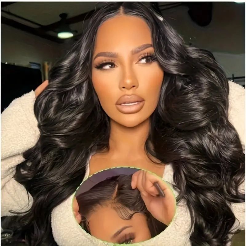 HXCJF-M0956-European and American fashion big wave long curly hair wig for women hot selling front lace  full head cover