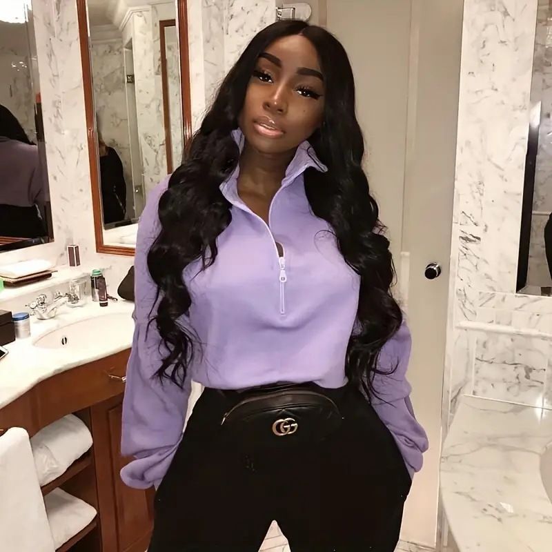 HXCJF-M1399-Hot selling lace wig, European and American women's long curly hair, black big wave, African new product set