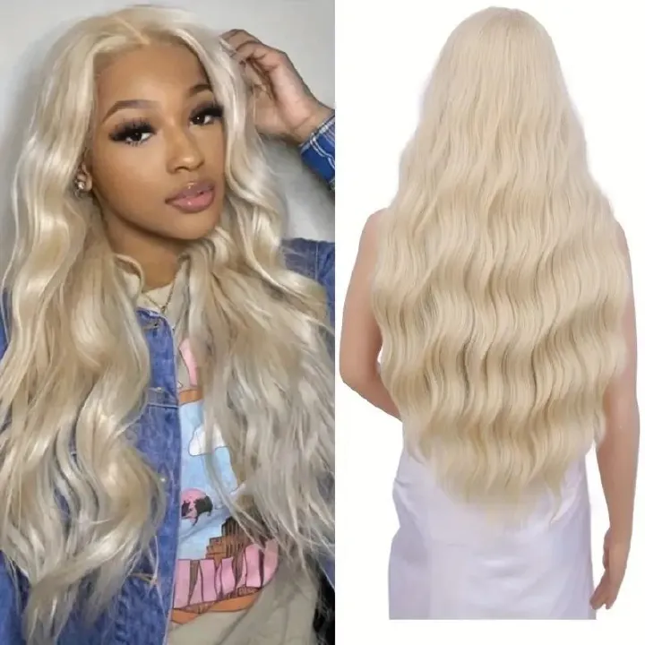 HX-M1530-European and American fashionable women's front lace water ripple curly hair cover, hot selling front lace wig in Africa