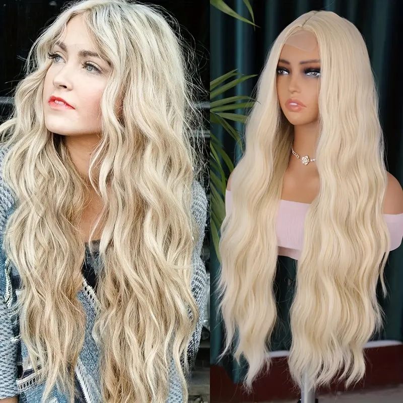 HX-M1530-European and American fashionable women's front lace water ripple curly hair cover, hot selling front lace wig in Africa