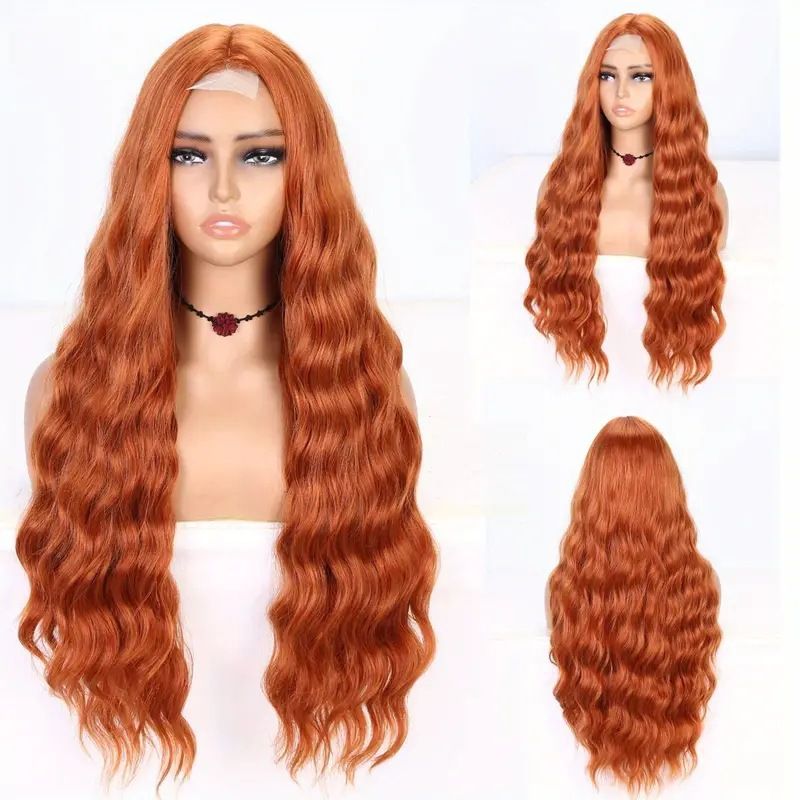 HX-M1530-European and American fashionable women's front lace water ripple curly hair cover, hot selling front lace wig in Africa
