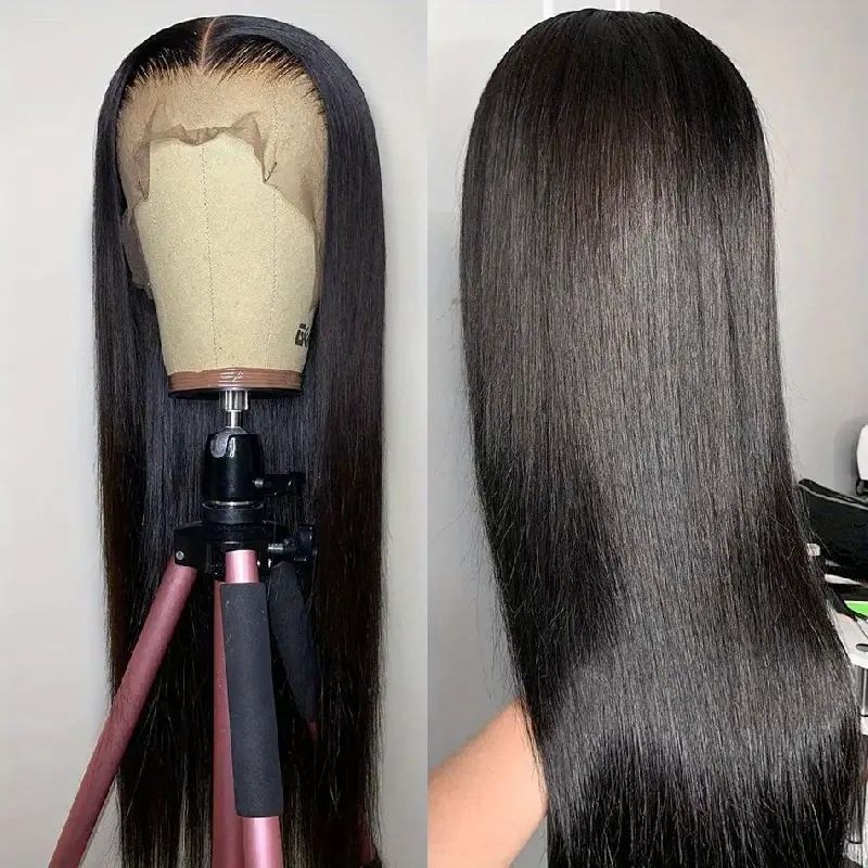 HXCZF-M1621-European and American fashion synthetic wig women's hot selling front lace 13 * 4 split long straight hair cover
