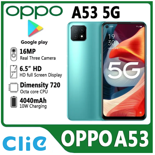 Refurbished OPPO A53 5G Mobile Phone MTk Dimensity 720 google play Rear camera 16MP 6.5inches 4040mAh