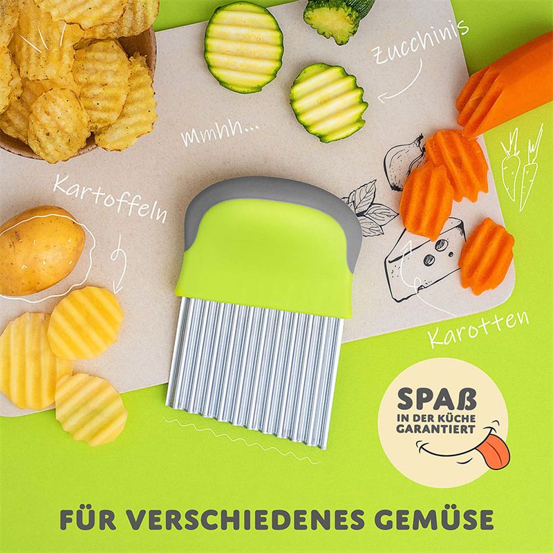 430 Stainless steel wave knife Corrugated Knife wolf teeth potato cutting chips potato cutting knife kitchen tools