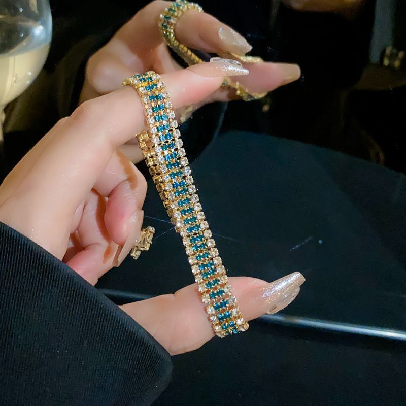 Fashion Bracelets for Women Zircon Inlay Jewelry Gift Bracelets Shiny Jewellery Bracelet