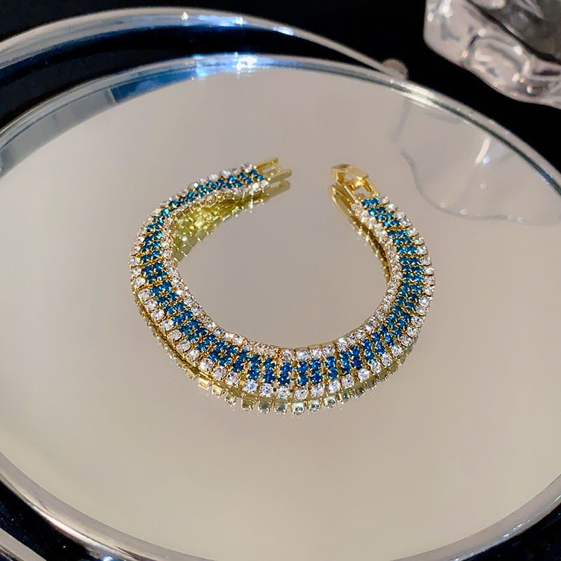 Fashion Bracelets for Women Zircon Inlay Jewelry Gift Bracelets Shiny Jewellery Bracelet