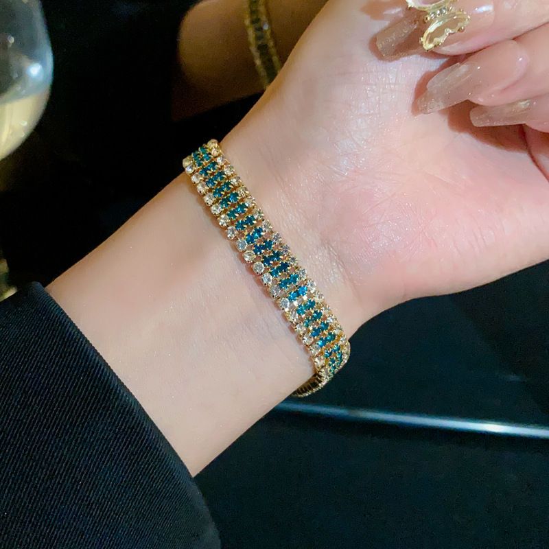 Fashion Bracelets for Women Zircon Inlay Jewelry Gift Bracelets Shiny Jewellery Bracelet