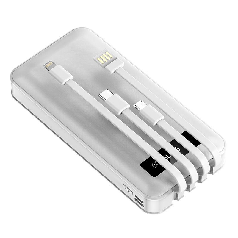 Power Bank 20000mAh 3-Wire Fast Charging Powerbank LED Display Flashlight Phone Holder Portable Battery Charger For all Phones iPhone Xiaomi Huawei Samsung oppo tenco Infinix