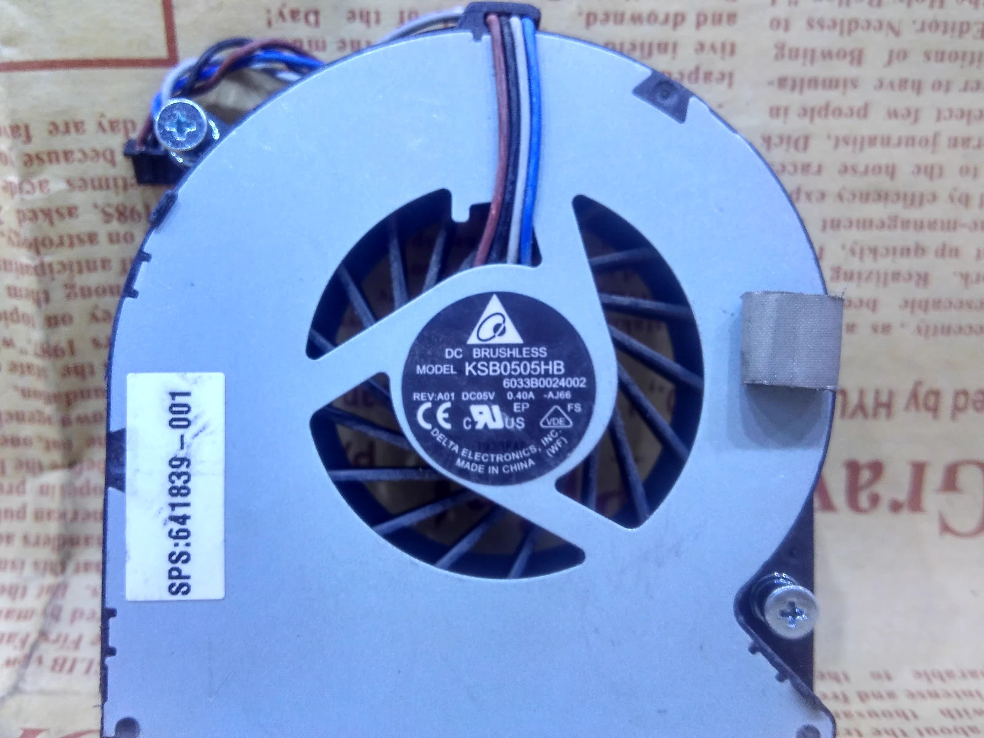 HP Laptop Fan suitable for 6460B 6465B 6470B 8460P 8460W 8470P 8470W 4530S