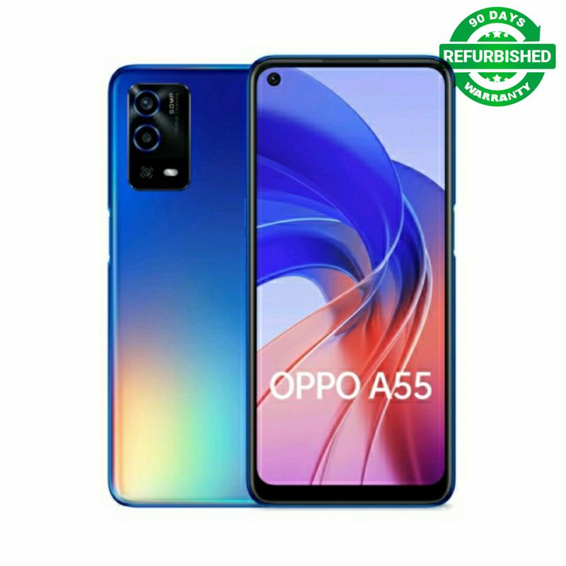 Refurbished Original Oppo A55 5G Mobile Phone 60Hz reflash rate Dimensity 700 Octa Core 6GB RAM 128GB ROM 6.5” 5000mAh Big Battery google