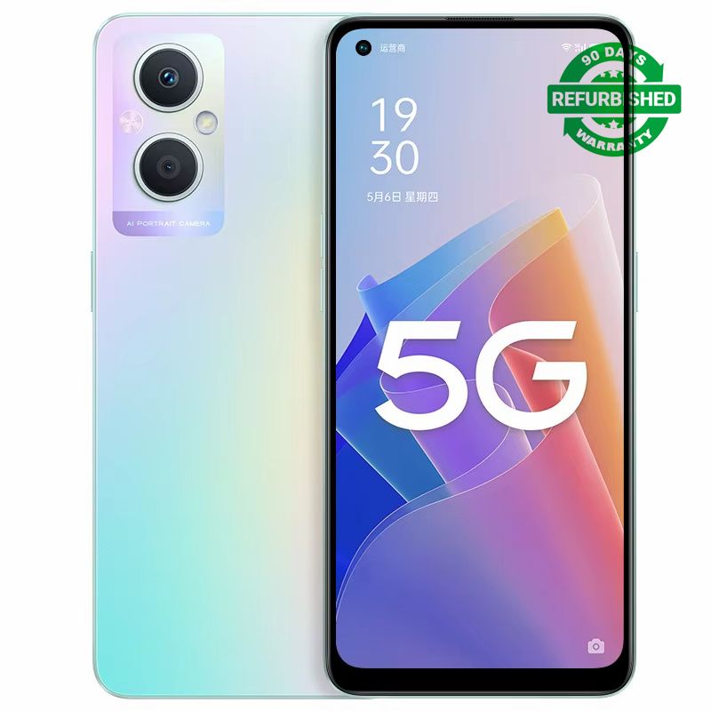 Refurbished Oppo A96 5G Mobile Phone 6.43 Inches 8GB+256GB Snapdragon 695 Octa-Core Android 11 Camera 48.0MP 4500mAh Smartphone