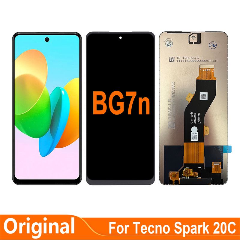 6.6"High Quality For Tecno Spark 20C BG7n LCD Display Touch Screen Digitizer Assembly For Tecno Spark 20 C BG7 Display