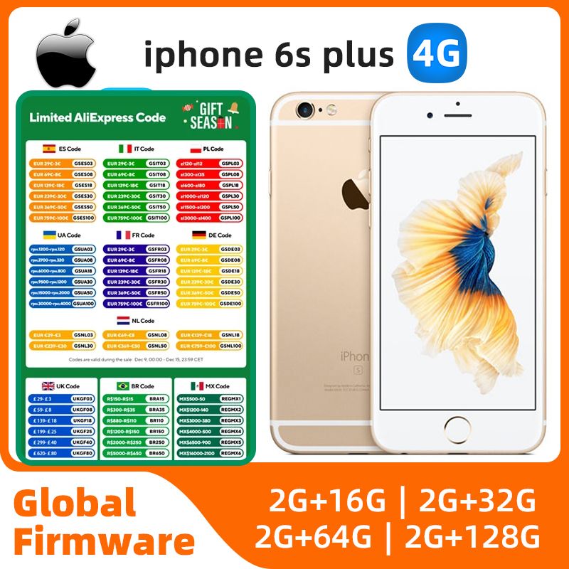 Apple iPhone 6S Plus 5.5"Original Unlocked 2GB RAM 16GB/64GB/128GB ROM Dual Core 12MP 4G LTE IOS A9 Smartphone