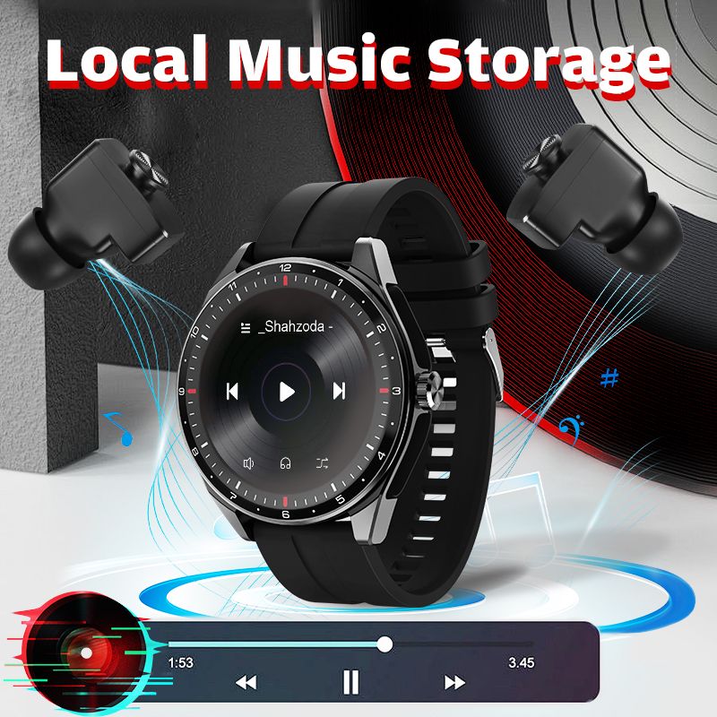 Transboundary 2025 New Earrings T23 TWS Smart Watch ATS3085 New earphones  2-in-1 Bluetooth smartwatch