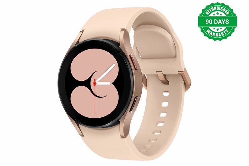 Refurbished Samsung Galaxy Watch 4 40mm Bluetooth Smartwatch with ECG Heart Rate Monitor, Tracker for Health, Fitness, Running, Sleep Tracking, GPS Fall Detection, Global Version