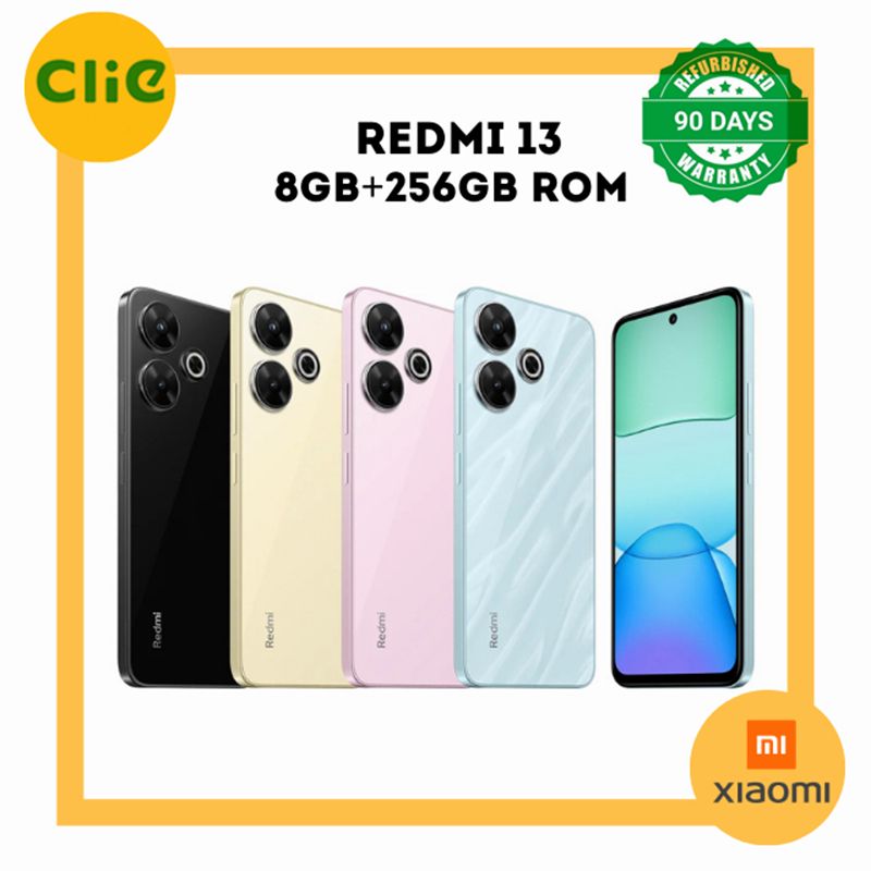 Refurbished Global Rom Original Xiaomi Redmi Note 13 128/256GB Dimensity 6080 Ultra 140Hz LCD Display 64MP Triple Camera5000mAh 5G Smartphone