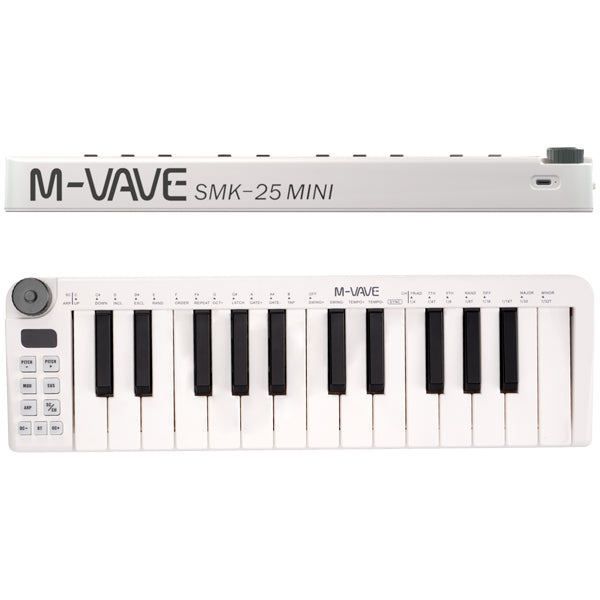 M-vave SMK-25 mini MIDI keyboard 25 velocity sensitive keys Support wireless/USB connection portable sequencer