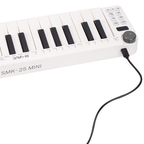 M-vave SMK-25 mini MIDI keyboard 25 velocity sensitive keys Support wireless/USB connection portable sequencer
