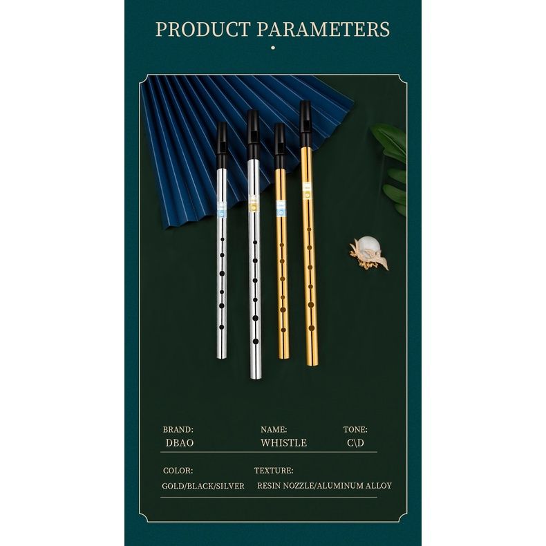 Irish Whistle Flute C D key Ireland Flute Tin Penny Whistle 6 Hole Flute