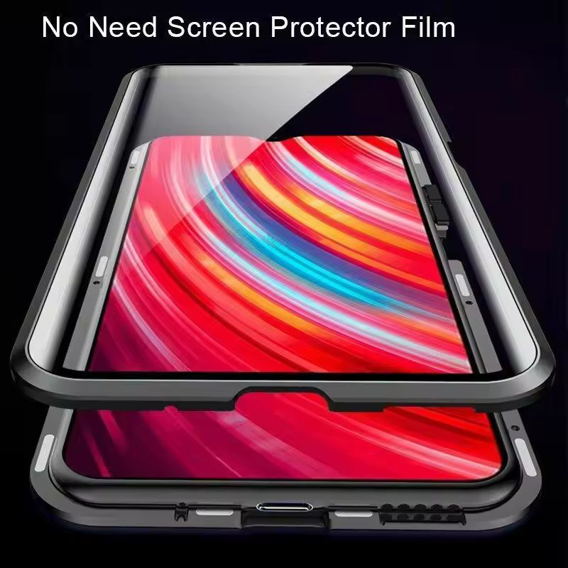 360 Magnetic Front&Back Tempered Glass Case Cover Two side Glass Phone Case for OPPO VIVO XIAOMI HUAWEI iPhone Samsung Honor Oneplus iqoo
