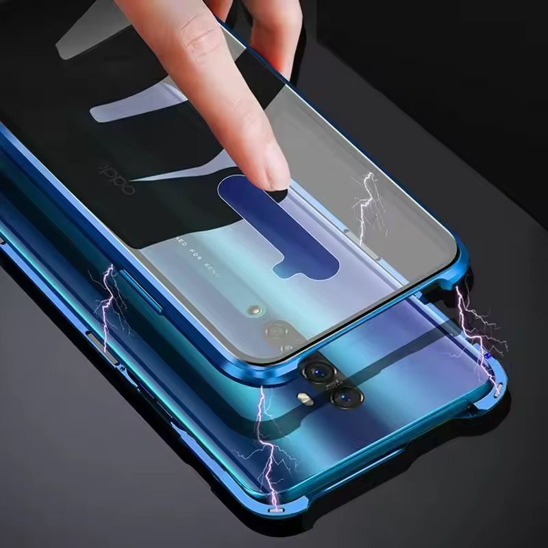 360 Magnetic Front&Back Tempered Glass Case Cover Two side Glass Phone Case for OPPO VIVO XIAOMI HUAWEI iPhone Samsung Honor Oneplus iqoo