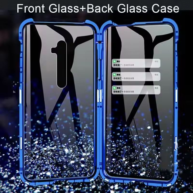 360 Magnetic Front&Back Tempered Glass Case Cover Two side Glass Phone Case for OPPO VIVO XIAOMI HUAWEI iPhone Samsung Honor Oneplus iqoo