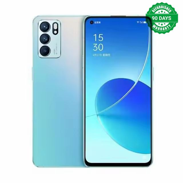 Refurbished Original OPPO Reno 6 5G Mobile Phone 6.43" AMOLED 90Hz MT6877 64MP Rear Camera 4300mAh Android 11 Bulk Used Phones