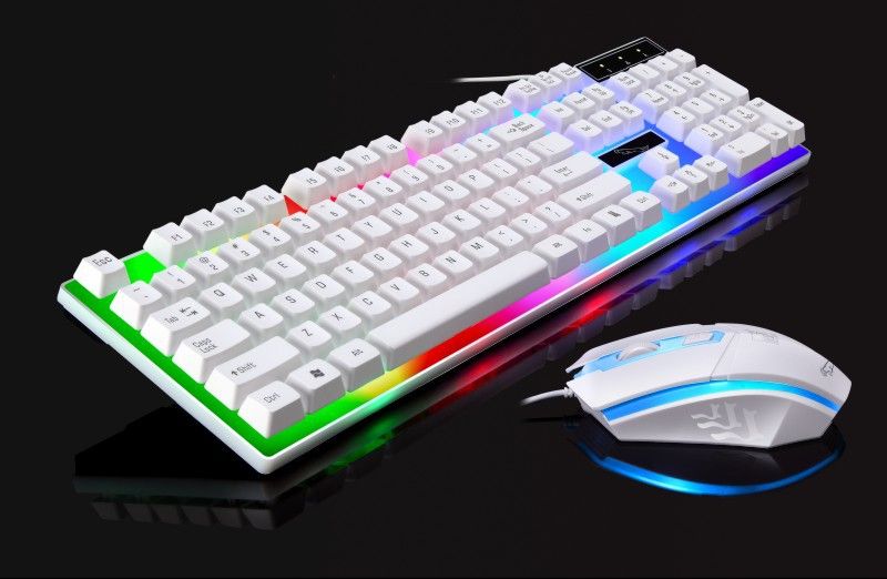 Keyboard & Mouse Combos Backlit Gaming Keyboard And Mouse Rubber Russian Wired Keyboard Suitable For Gamers