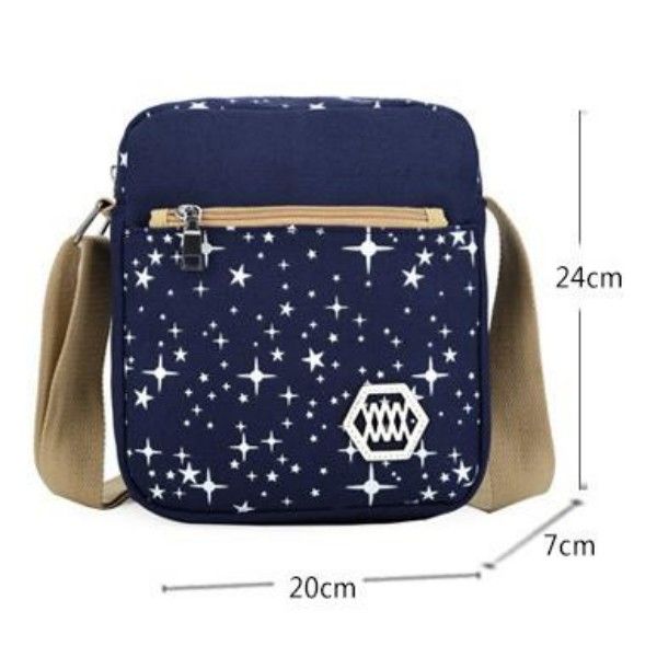 Three-Piece Preppy Cotton Canvas Travel Backpack For Student Books