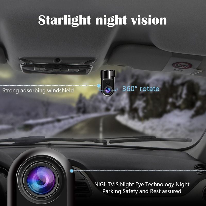 1080P Full HD Dash Cam with ADAS, Loop Recording, G-Sensor, and Front&Rear Backup Camera,U2